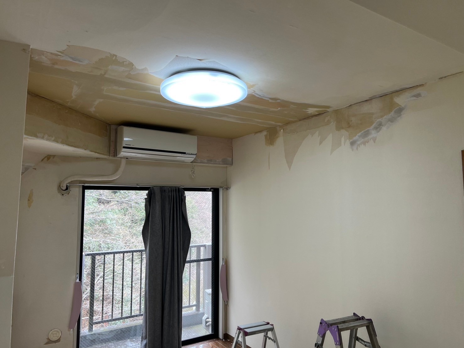 【相模原市】漏水による天井復旧工事を行いました